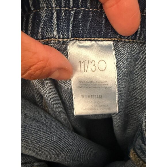 Simple Society Womens Blue Denim Cargo Pants Size 11/30 With Pockets - Picture 3 of 4